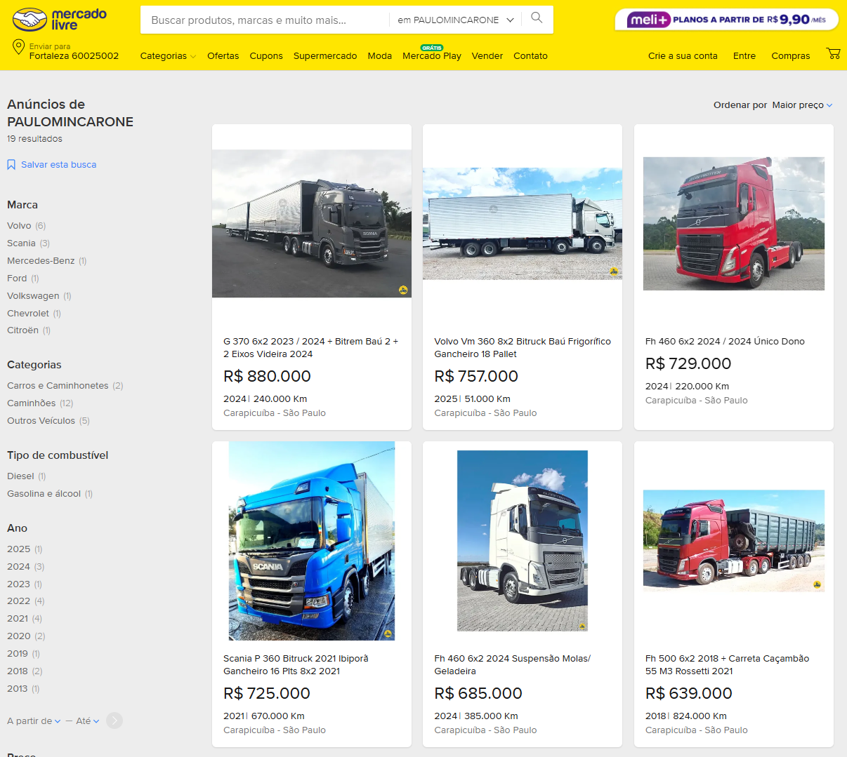 Loja Paulo Mincarone no Mercado Livre